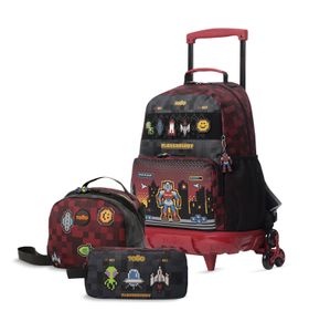KIT X 3 DIGIBOT MOCHILA 3 RUE BOMPER L + LONCHERA + CARTUCHERA